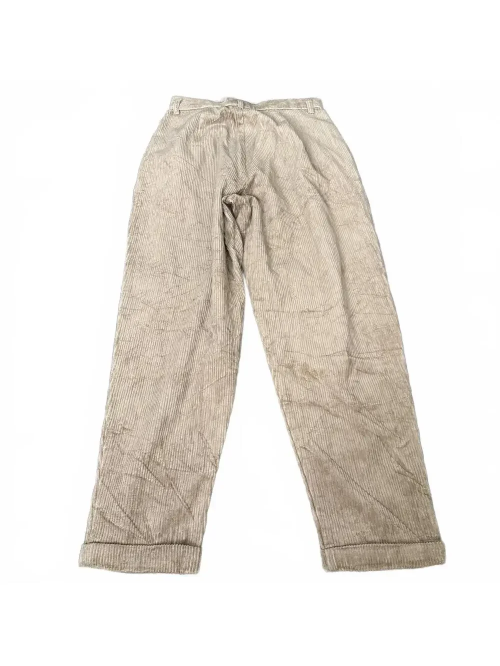 Vintage Essential Beige Wide Wale Corduroy Pants Womens 10P 28